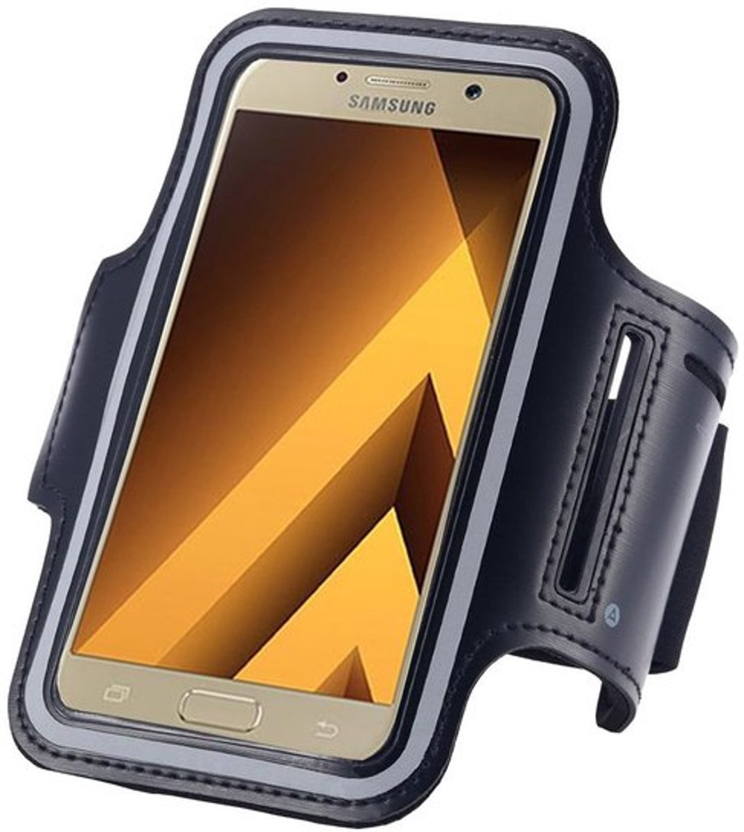 pearlycase Samsung Galaxy A5 2017 Sportarmband Hardloopband Zwart