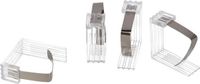 Gerim - Set de 12 pinces de nappe - Transparent/Inox