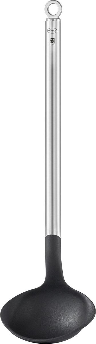 Rösle Sauslepel Basic Line 28 Cm Rvs Zilver/zwart