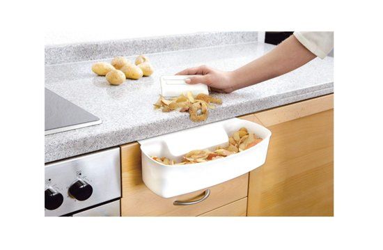 Keukenafval Opvangbak met Spatel - Afvalcontainer Bakje - 4008838492765
