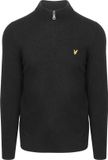 Lyle & Scott Half Zip Pullover Lamswol Zwart - Maat XL - Heren - Quarter zip