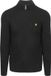 Lyle & Scott Half Zip Pullover Lamswol Zwart - Maat XL - Heren - Quarter zip