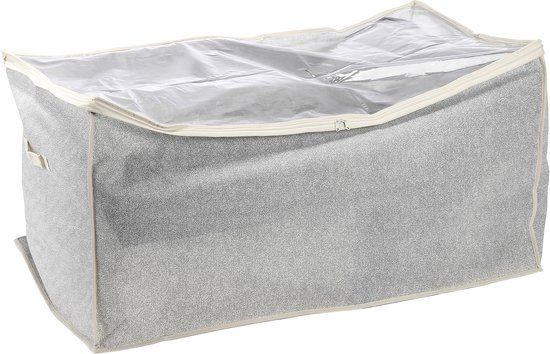 MSV Geventileerde Opbergtas voor Dekbed - Opbergzak Grijs van PP Materiaal - Dekbedtas 91x53x47 cm
