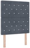 vidaXL LED Hoofdbord Donkergrijs Fluweel 80 cm