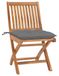vidaXL Chaises pliantes avec coussins, set de 8 pièces, bois de teck massif