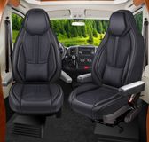 Bremer Sitzbezüge GmbH Premium Camper stoelhoezen voor Bürstner Eliseo Active WDS3 in Zwart (2 losse stoelen)