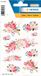 HERMA 15616 Stickers rozen klein/groot, 9 stuks, roze bloemenstickers van zijde stof, kinderetiketten voor fotoalbum, dagboek, poëziealbum, scrapbooking, decoratief