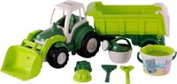 Cavallino XL Tractor Groen met Kiep- Aanhangwagen en Emmerset, 9dlg.