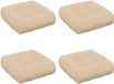 vidaXL - Coussin d'assise - VIANEN - 4 pièces - 100% Polyester - Crème