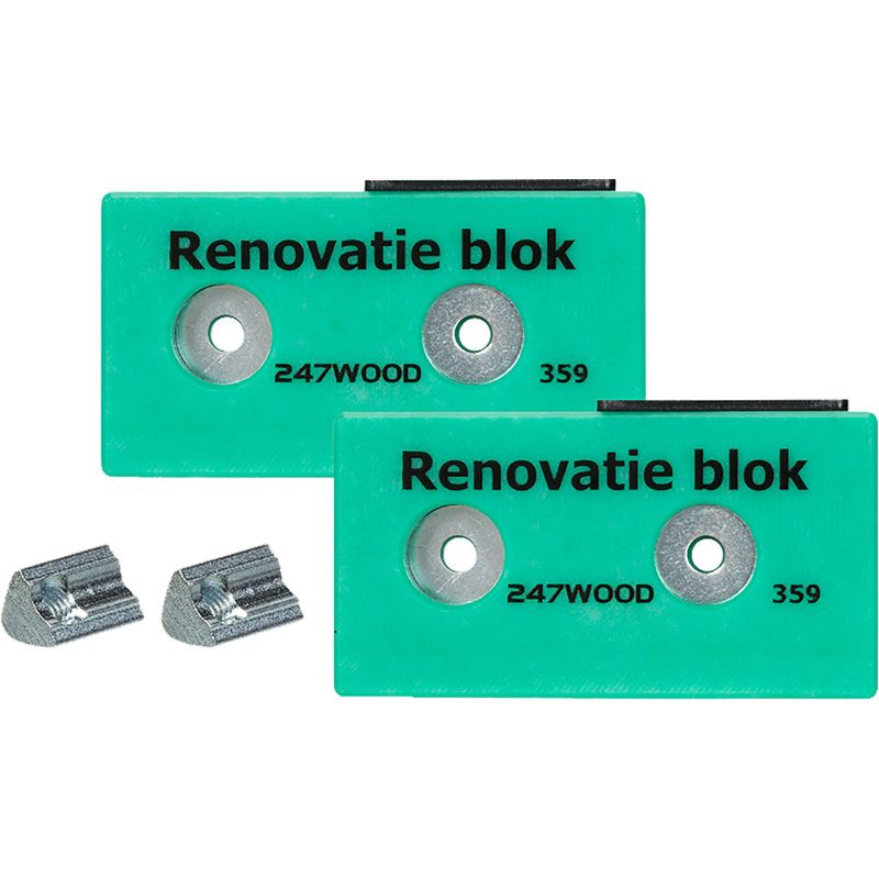 247WOOD renovatie blok set (2 Stuks)