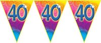 Merkloos / Sans marque Espa Nv Verjaardag thema 40 jaar geworden feest vlaggenlijn van 5 meter