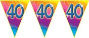 Merkloos / Sans marque Espa Nv Verjaardag thema 40 jaar geworden feest vlaggenlijn van 5 meter