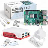 Db-tronic Raspberry Pi 4 2 GB Starterskit | 64 GB-editie | Officiële USB-C-voeding | Officiële behuizing | 4K Micro HDMI-kabel 1 m | Koellichaam