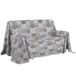 PENSIERI DELICATI Bankhoes 250 x 290 cm, gemaakt in Italië, sprei van 100% puur katoen, patroon Happycat, grijs, ideaal als sprei of sprei voor de zomer (tweepersoonsbed)