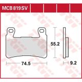 TRW MCB 819 Plaquettes de frein frittées