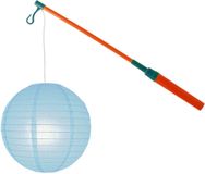 Merkloos / Sans marque Sint Maarten Lampionstokje 40 cm - met lampion - licht blauw - D25 cm