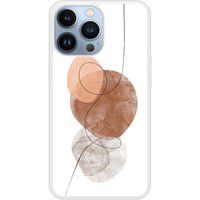 Apple Siliconen hoesje compatibel met iPhone 13 Pro One line bruin