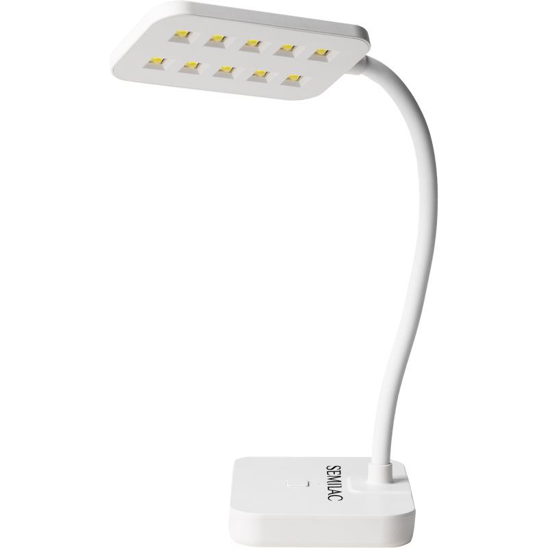 Semilac 12 W UV-/LED-nagellamp, flexibele spot-lamp met timer en 10 leds voor nagelverlenging en manicure