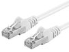 PremiumCord netwerkkabel, ethernet, LAN en patch CAT6a, 10 Gbit/s, S/FTP PiMF-afscherming, AWG 26/7, 100% Cu, snel flexibel en robuust, RJ45-kabel, wit, 7 m