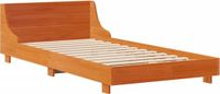 vidaXL Bedframe Massief Grenenhout Wasbruin 100x200 cm