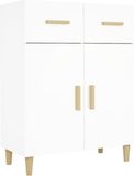 vidaXL Dressoir, wit, 69,5 x 34 x 89 cm, houtvezel
