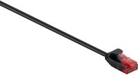Goobay U/UTP CAT6 Gigabit slimline netwerkkabel / zwart - 0,25 meter