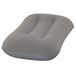 Bestway Opblaasbaar reiskussen - grijs - 38 x 24 cm - camping/vakantie/vliegtuig reis kussens