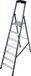 Krause 124210 aluminium Escabeau Hauteur de travail (max.): 3.50 m argent, bleu DIN EN 131 6.90 kg