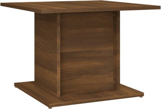 vidaXL Salontafel 55,5x55,5x40 cm bewerkt hout bruin eikenkleur