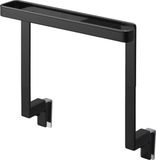 Yamazaki 1591 TOWER Floating Towel Hanger, black, Steel, 20 x 9~10 x 19.5 cm