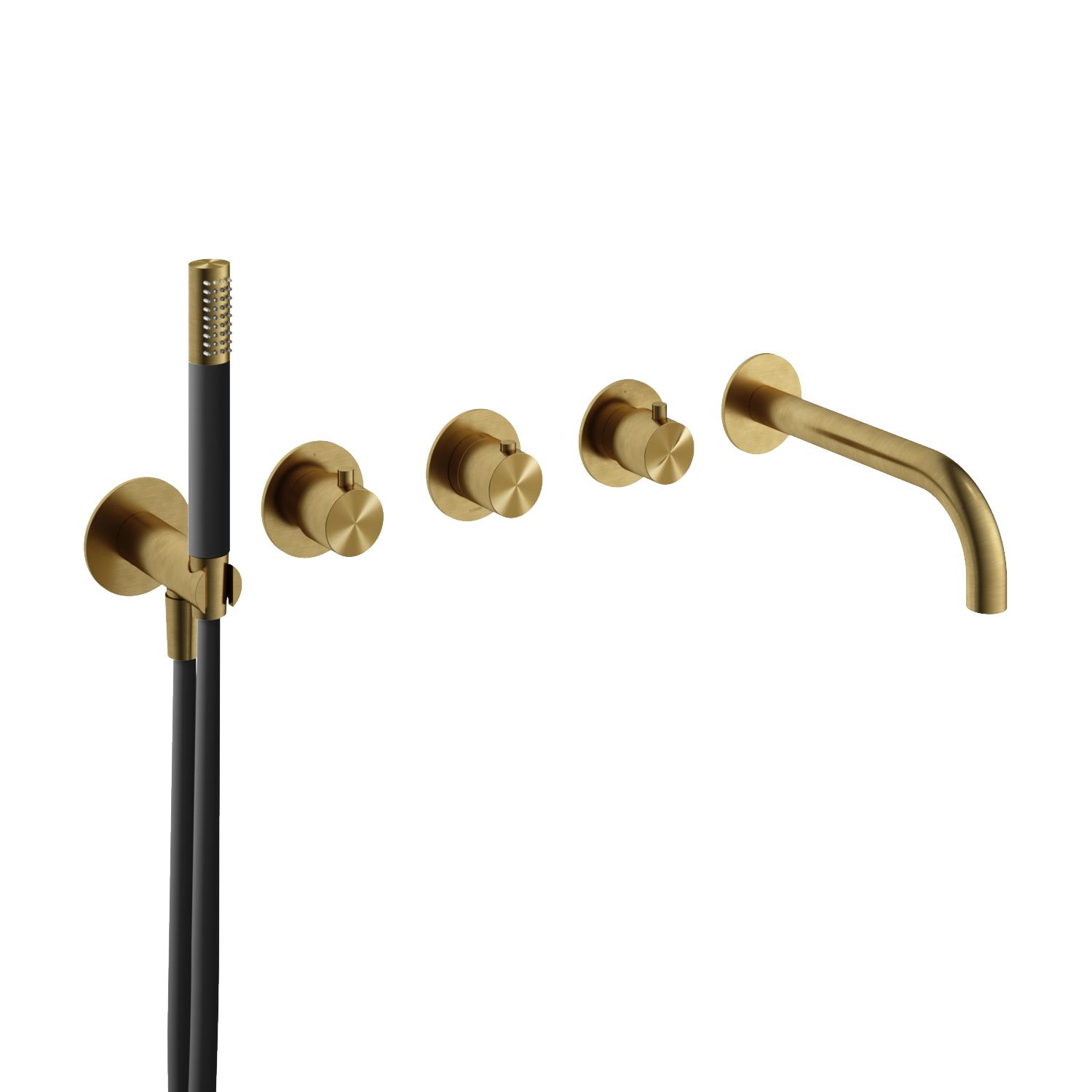 hotbath Archie Inbouw Bad Thermostaat - Geborsteld Messing PVD