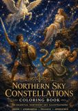 Northern Sky Constellations Coloring Book: 38 Celestial Northern Sky Illustrations