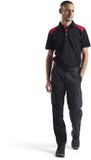 Blåkläder Industrie werkbroek stretch met kniezakken 1448-1832 - Zwart/Rood - D128