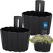 KOTARBAU® Bac à fleurs - Bac à fleurs pour balcon - Jardinière de balcon 20x14x13 cm 2 pièces - Jardinière en plastique - Anthracite