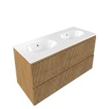 Saniclass Ensemble de meubles de salle de bain - 120x45x74cm - Chêne mat naturel