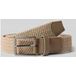 Gürtel aus elastischem Flechtmaterial in beige