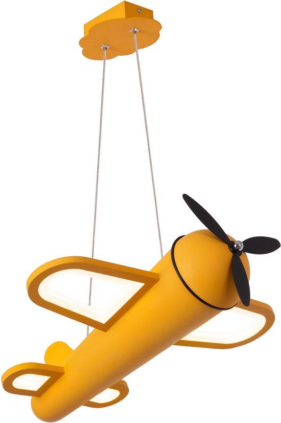 Lucide FOKKER Hanglamp Kinderkamer LED 1x28W 2500K Geel