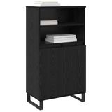vidaXL - Highboard - Zwart - 60 x 36 x 110 cm - Bewerkt hout
