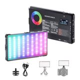 NEEWER Basics RGB videolamp, 8 W, 2700 K – 7500 K, draagbaar, volle RGB-kleuren, 18 scènes, CRI 97, 4000 mAh, oplaadbaar, metaal, klein led-camerapaneel videolicht voor DSLR-statief, streaming video