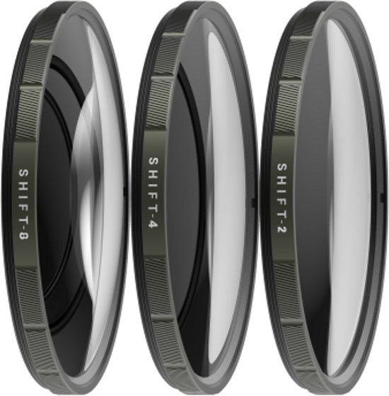 PolarPro - SHIFT Diopter - Camera Filterset - 77mm - Shortstache Edition - +2, +4, +8 Diopters