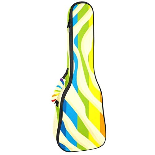 Mersov Tenor Ukulele Gigbag Waterdichte Ukelele Case Gewatteerde Rugzak, Geweldig voor Sopraan Concert (21/23/24") Kleurrijke Print