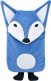Merkloos / Sans marque Hugo Frosch Warmwater kruik met blauwe vossen hoes - 800 ml - bed dieren - kinderen