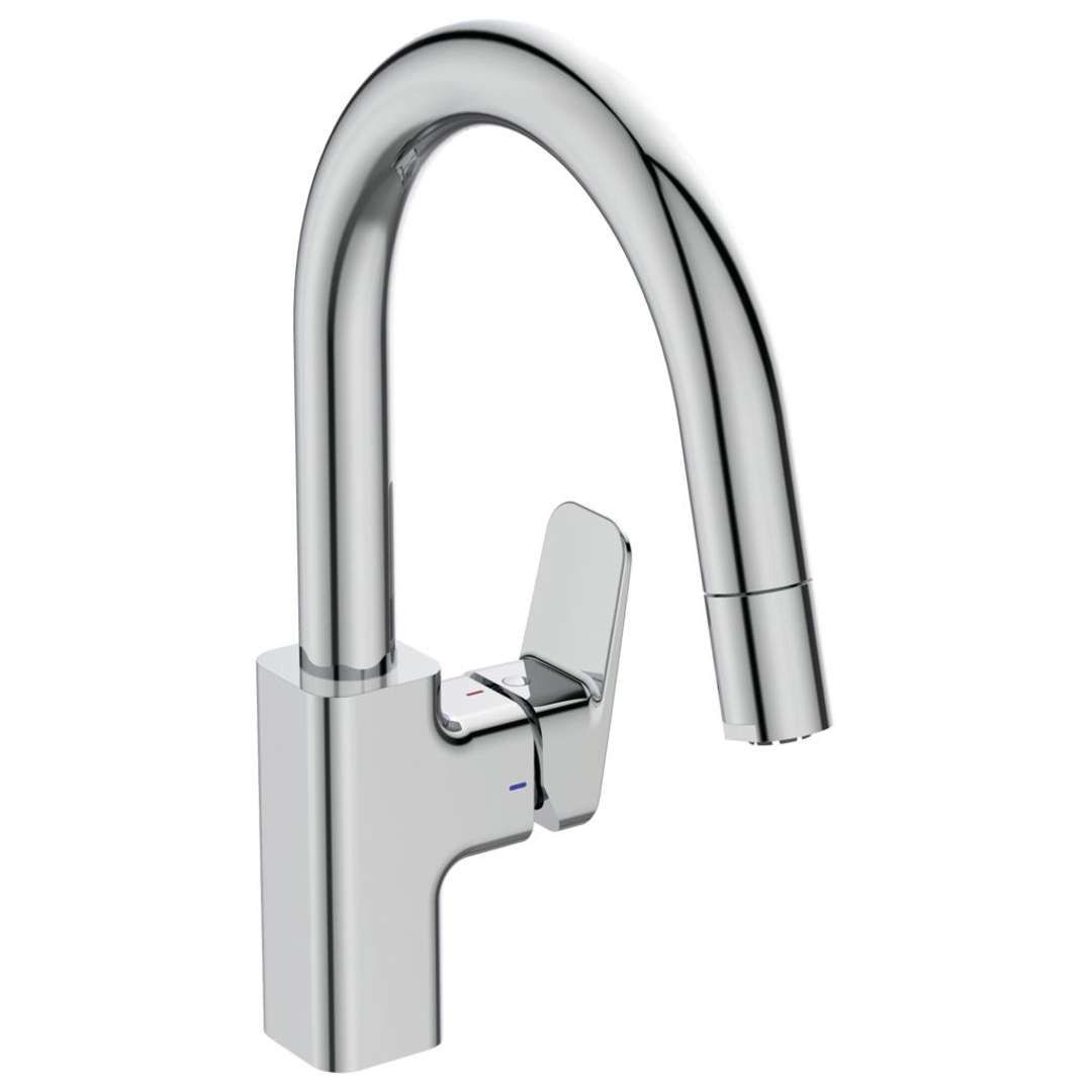 Ideal Standard CeraPlan - Kitchen Tap with Pull-Out Spray, Chrome BD337AA
