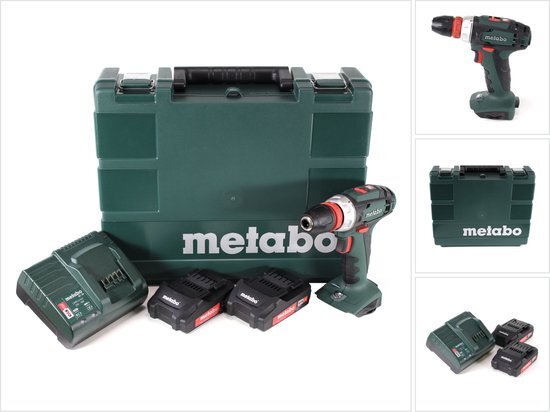 Metabo BS 18 Quick 18V Li-Ion accu boor-/schroefmachine set 2x 2.0Ah accu in koffer