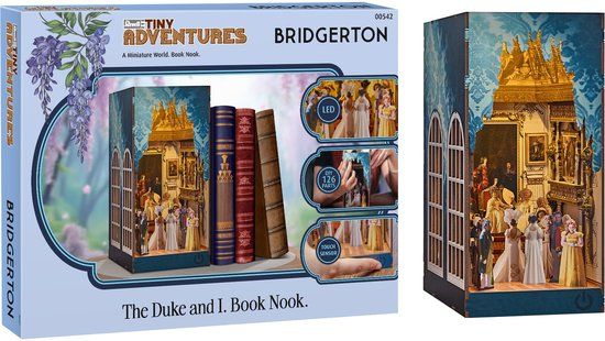 Revell Modelbouwpakket - 00542 Tiny Adventures - Bridgerton -The Duke and I- - Boekhoekje met LED Verlichting - 18x11x23cm Houten