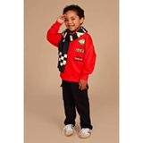 Stains&Stories rechtvallende sweater met print - rood
