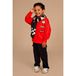 Stains&Stories rechtvallende sweater met print - rood