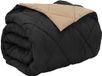 vidaXL Dekbed Zwart en Taupe 200 x 200 cm Microvezel
