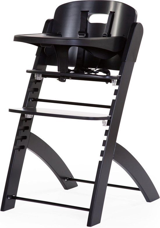Childhome Evosit Kinderstoel - Zwart - Meegroeistoel + Eetblad