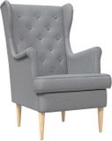 vidaXL Fauteuil Lichtgrijs Stof